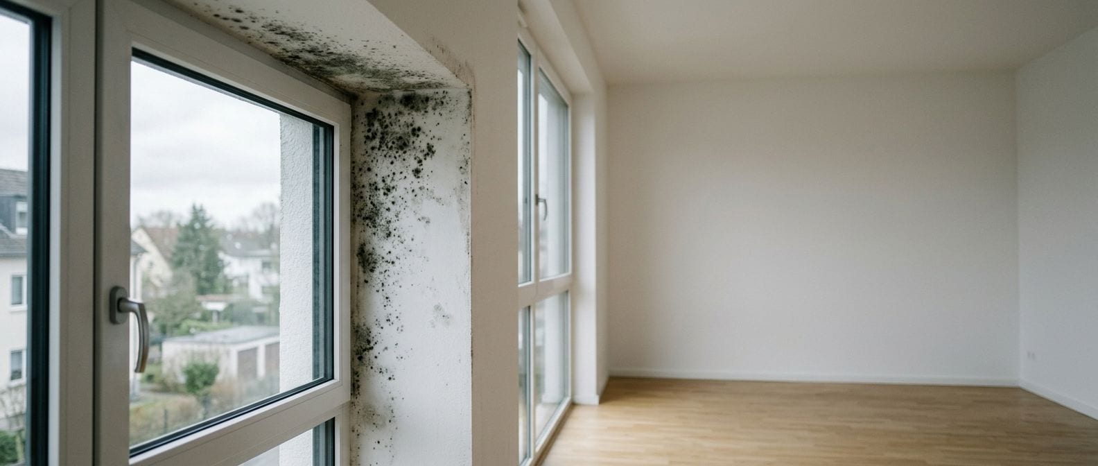 Schimmel in der Ecke einer Mietwohnung